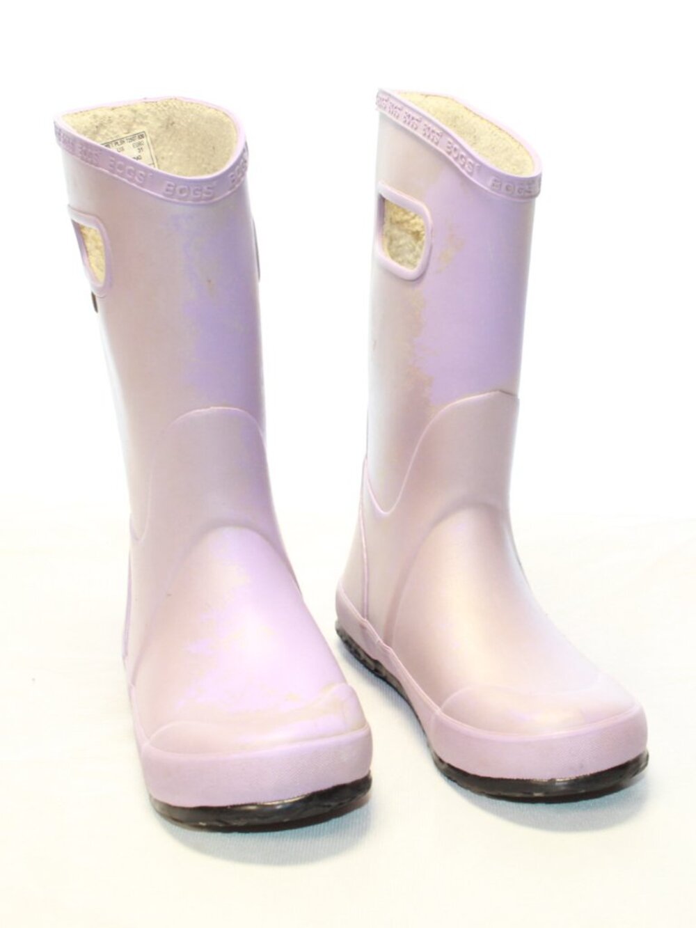Bogs Size Youth 1 Lavender Rainboot Glitter Pull On Waterproof Boots - 72507-530
